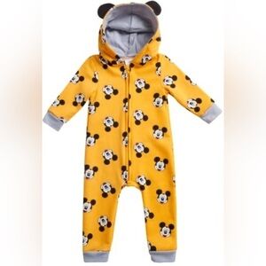 Disney Mickey Mouse Yellow Footed Onesie
